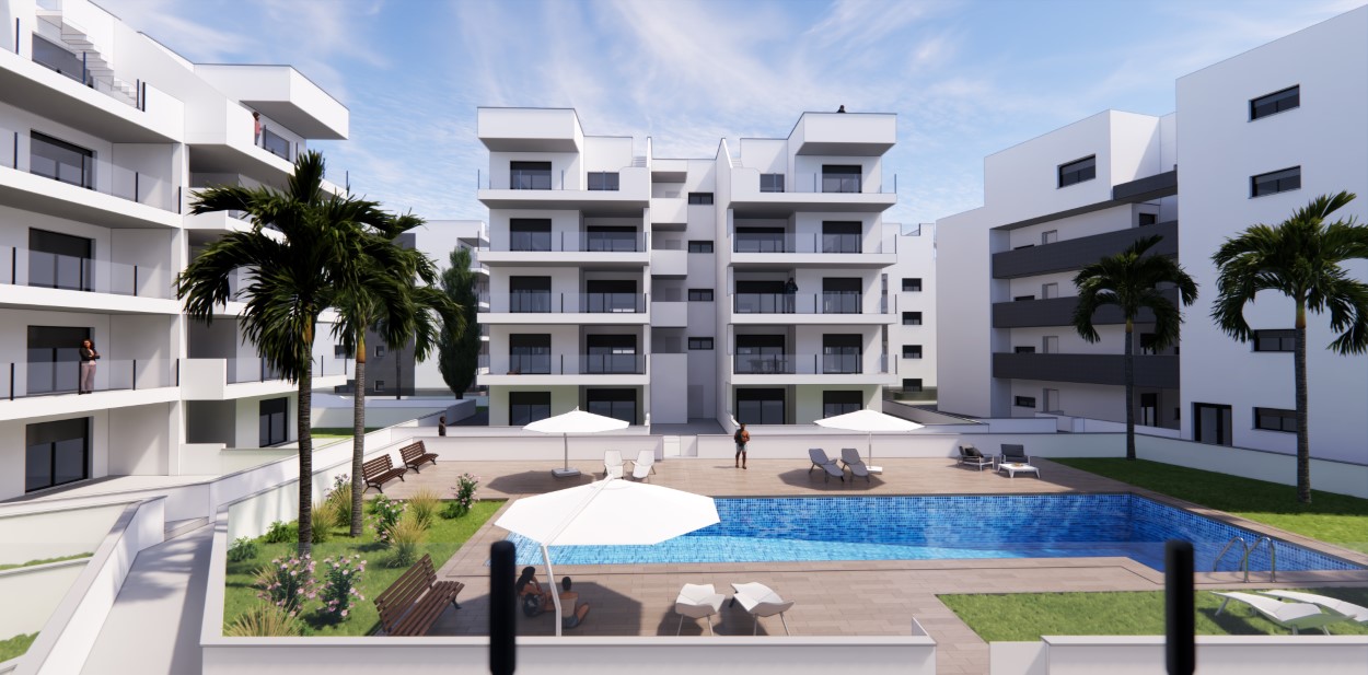 MODERN 3 BED APARTMENTS IN SECURE COMPLEX AT LOS ALCAZARES