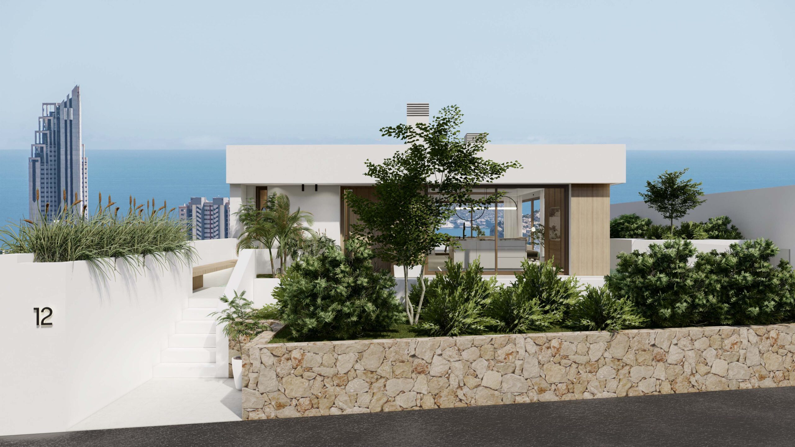 CONTEMPORARY 3-BED LUXURY HILLSIDE VILLA WITH SEA VIEWS