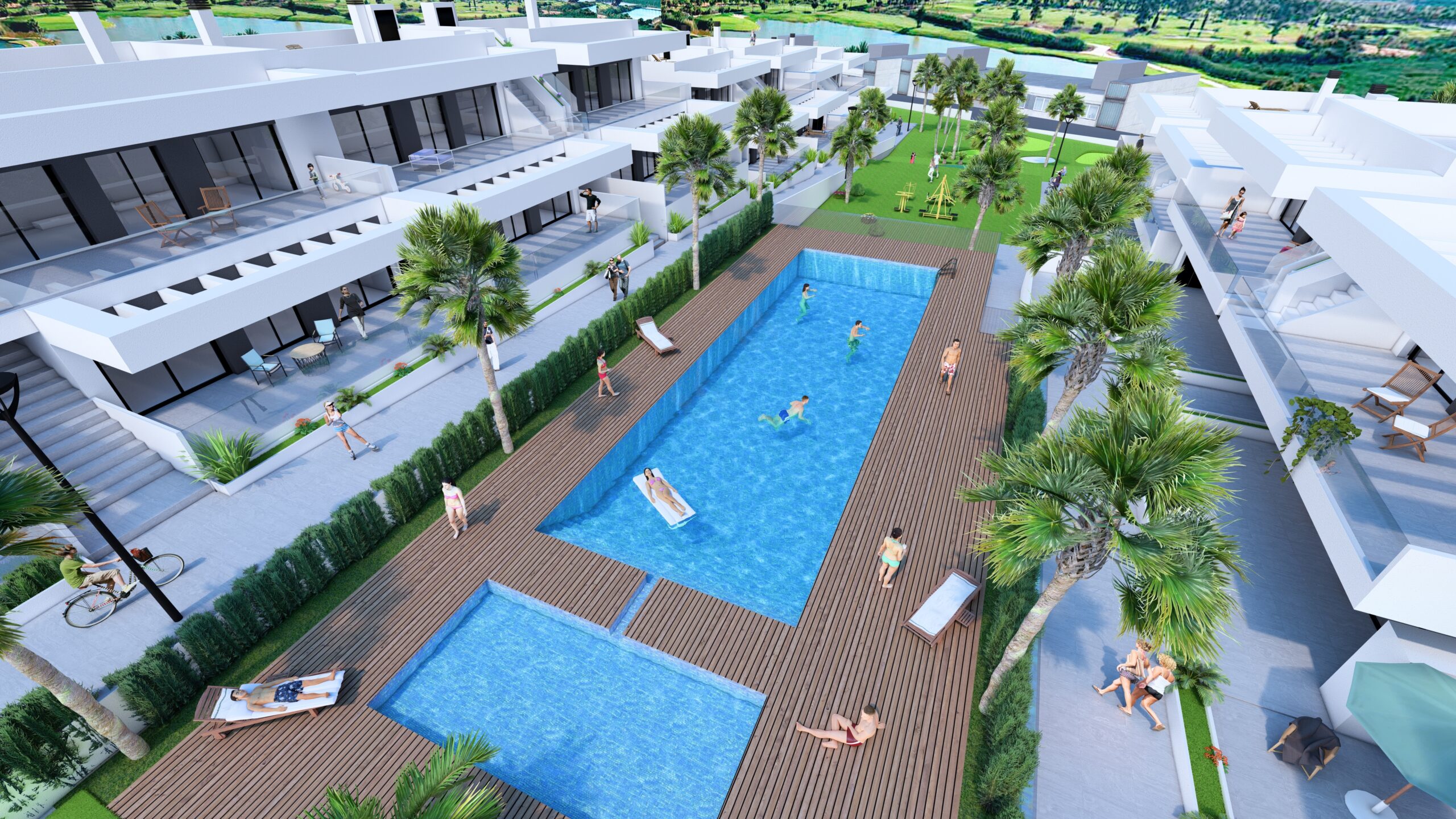 FULLY-FURNISHED GARDEN APARTMENTS & DUPLEXES AT LA FINCA GOLF