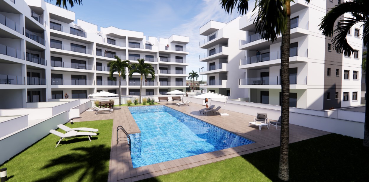 MODERN 3 BED APARTMENTS IN SECURE COMPLEX AT LOS ALCAZARES