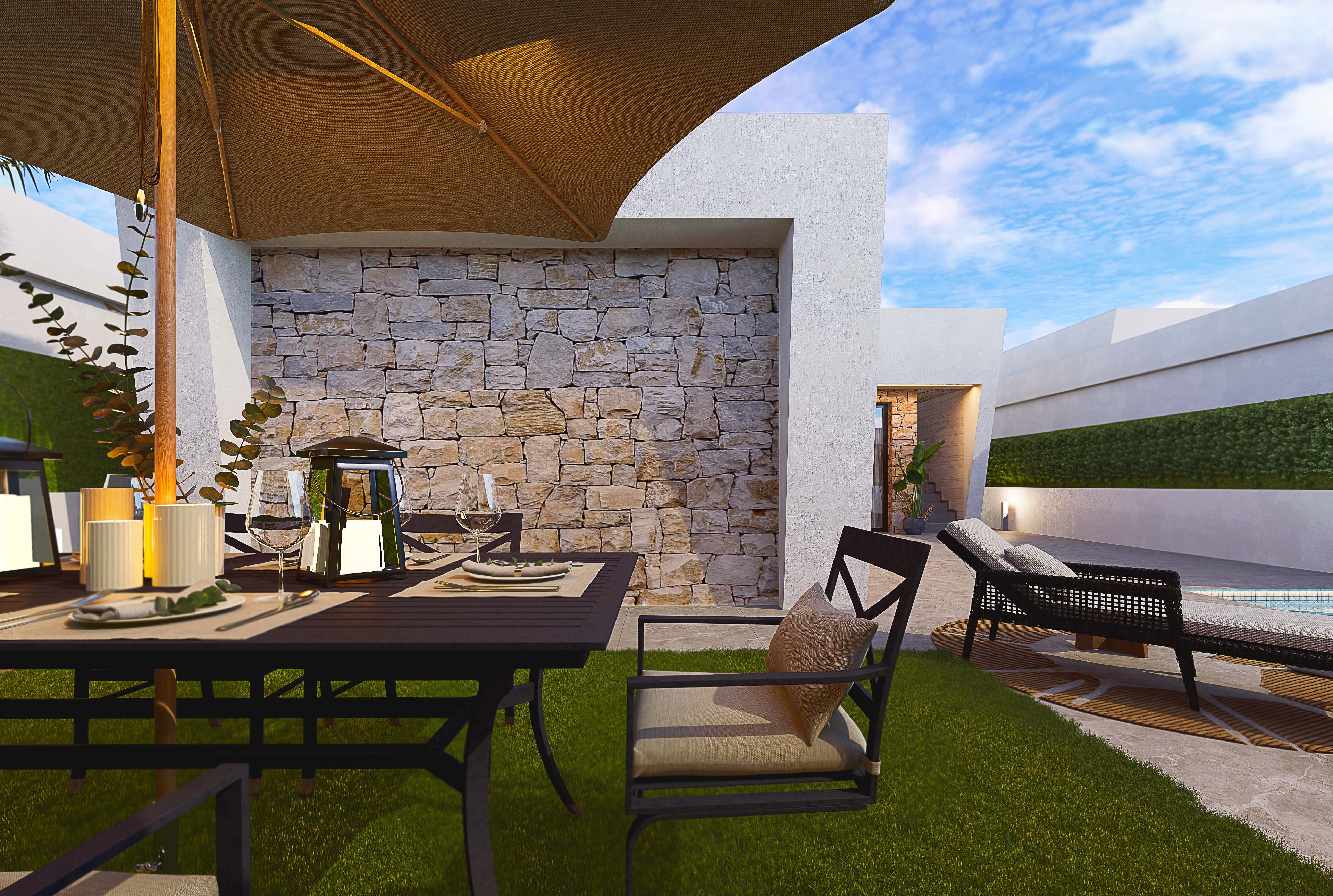 MODERN PRIVATE 3-BED VILLA WITH POOL & SOLARIUM