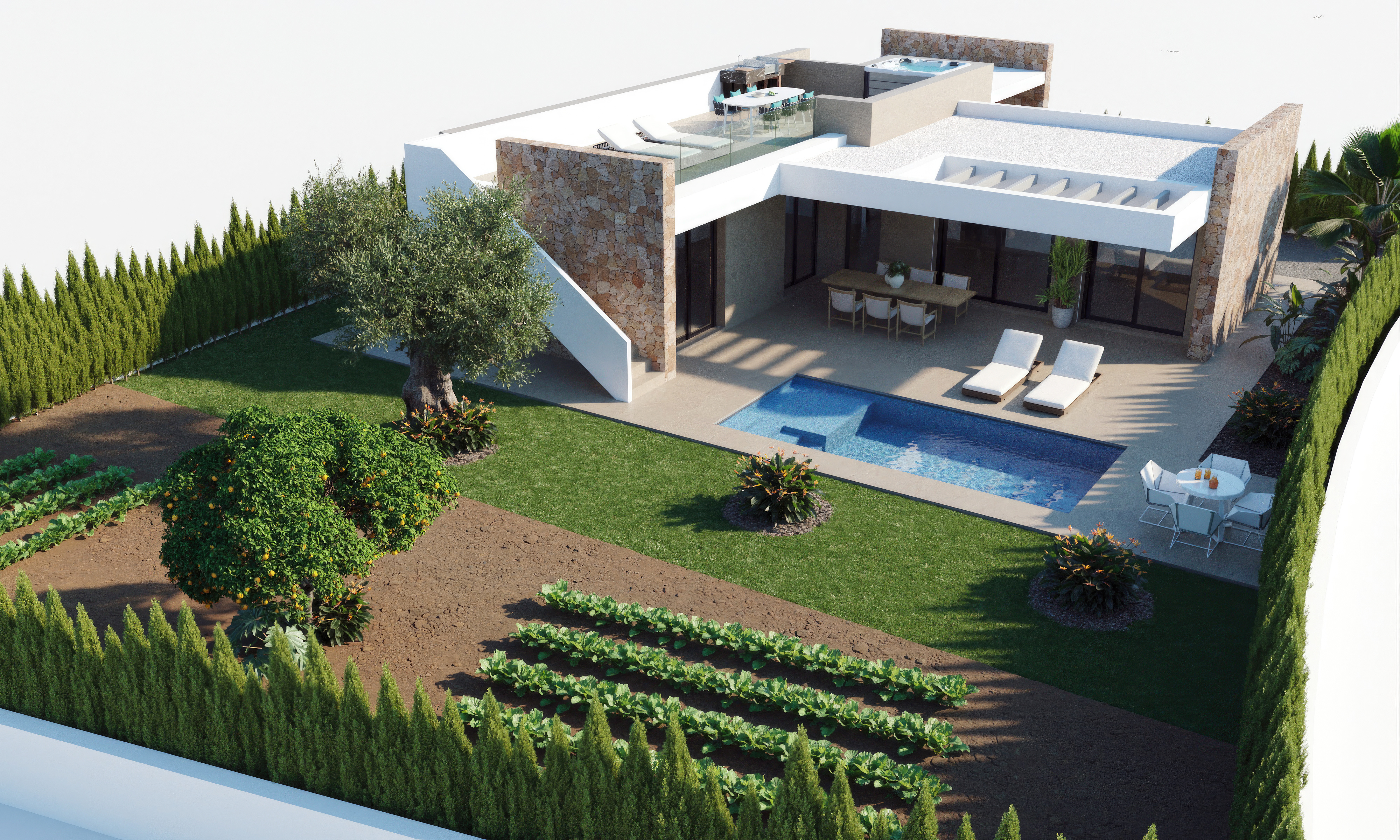 WONDERFUL 3-BED GOLF VILLA WITH POOL & SOLARIUM ON HUGE PLOT
