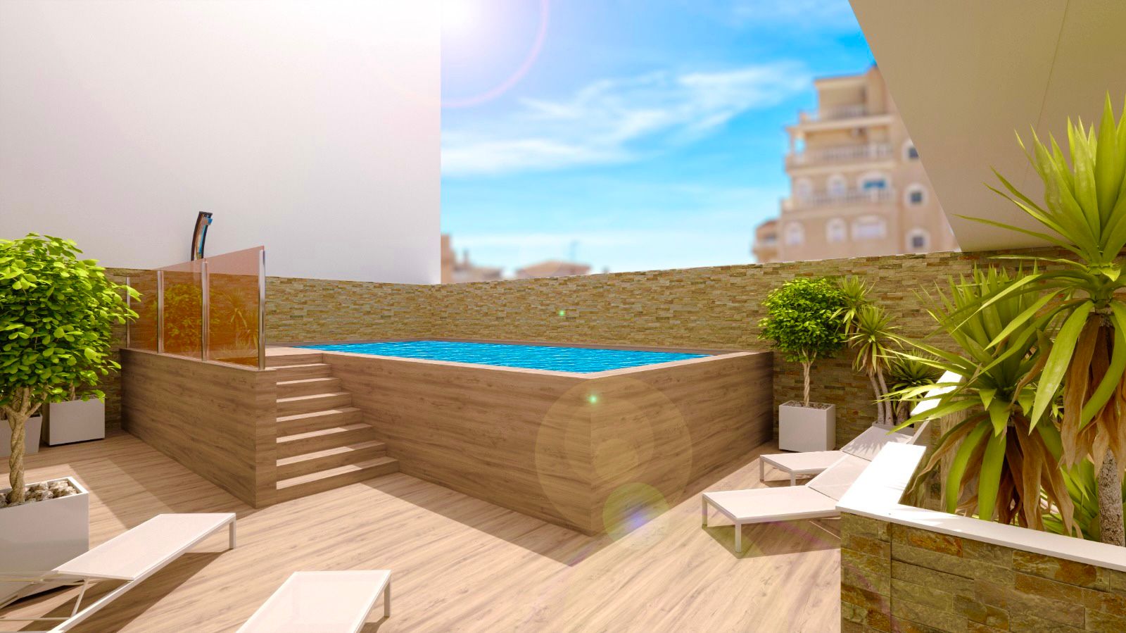 AMAZING 3-BED PENTHOUSE WITH PRIVATE ROOFTOP POOL BY TORREVIEJA PROMENADE