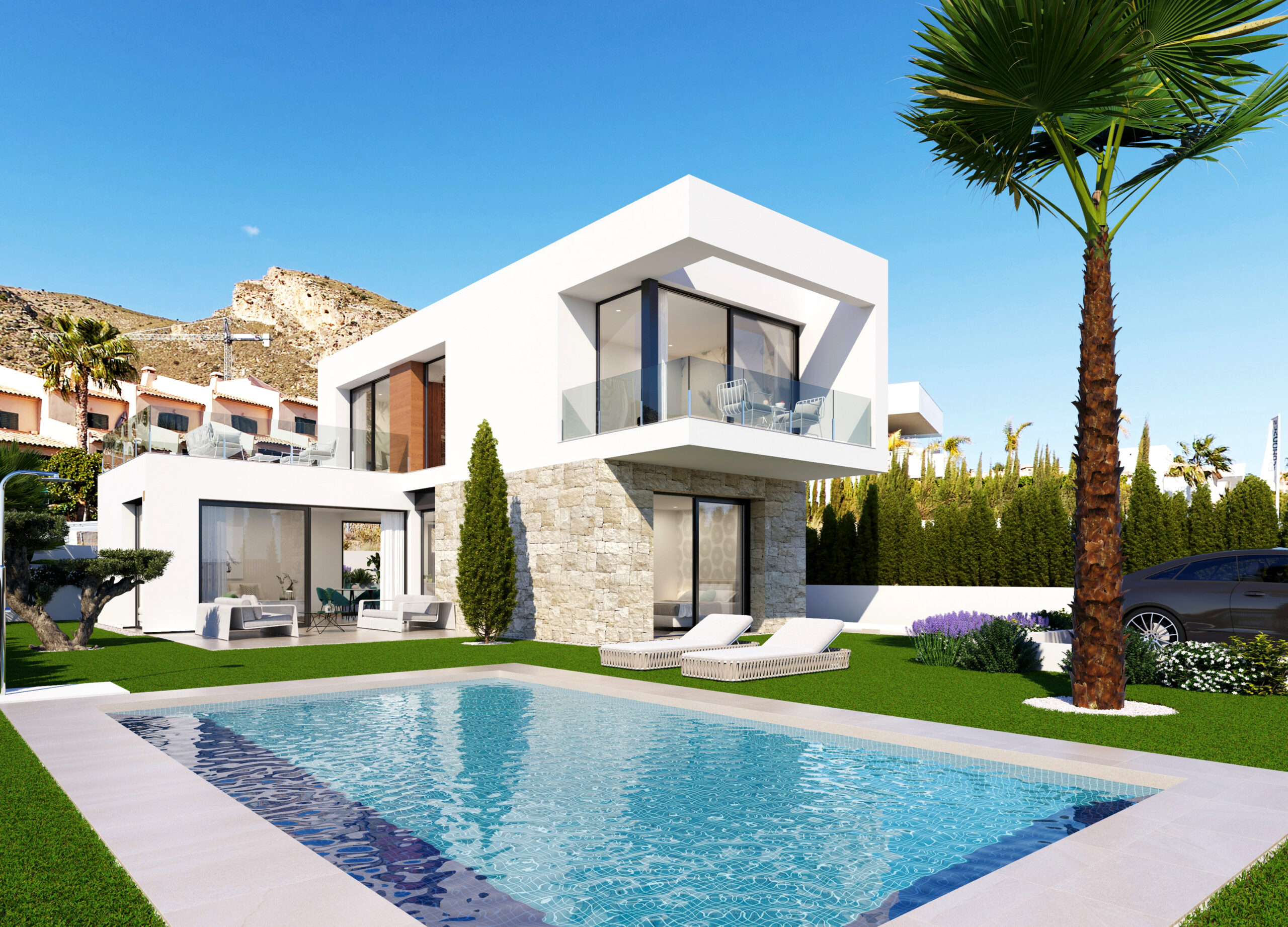 QUALITY 3-BED SEA-VIEW VILLA LESS THAN 10 MINS FROM BEACH